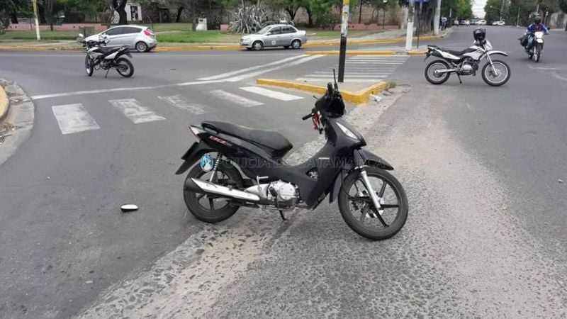 Choque de motos en Alem y República