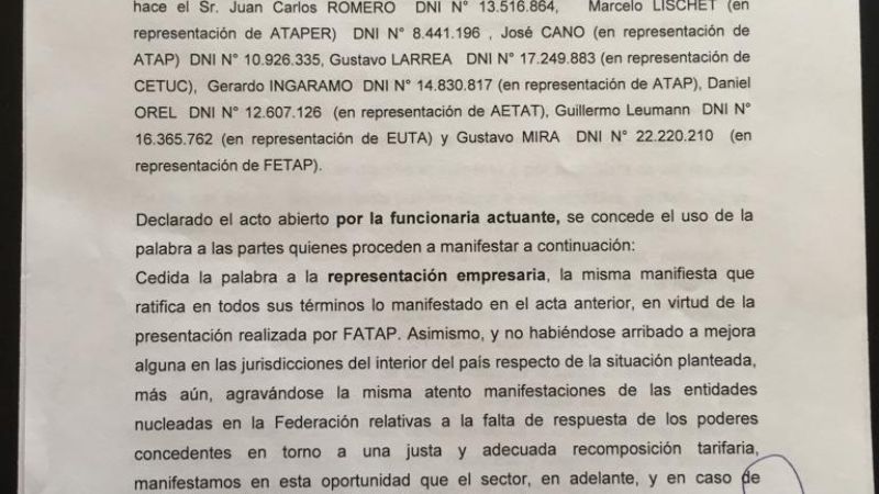 No hubo acuerdo y continua el paro de transporte