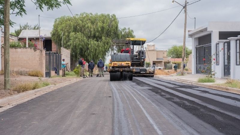 Culminó la pavimentación del barrio Las Heras