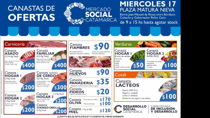 El Mercado Social estará este miércoles en la plaza “Matura Nieva”