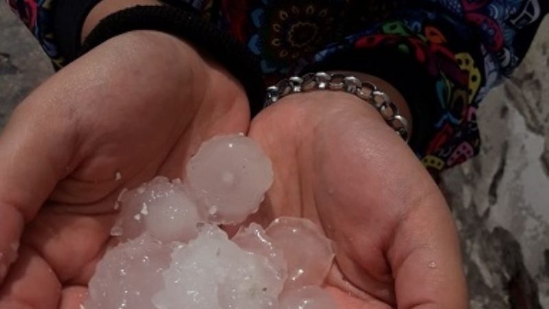 El agua llegó al Este provincial, con granizo