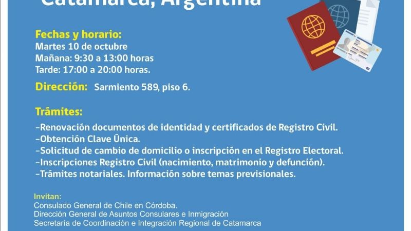 El Cónsul General de Chile visitará Catamarca