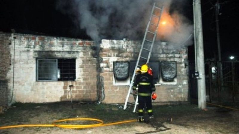 Se incendió una casa