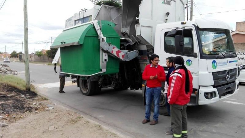 Operativo de contenerización en la zona norte de la ciudad