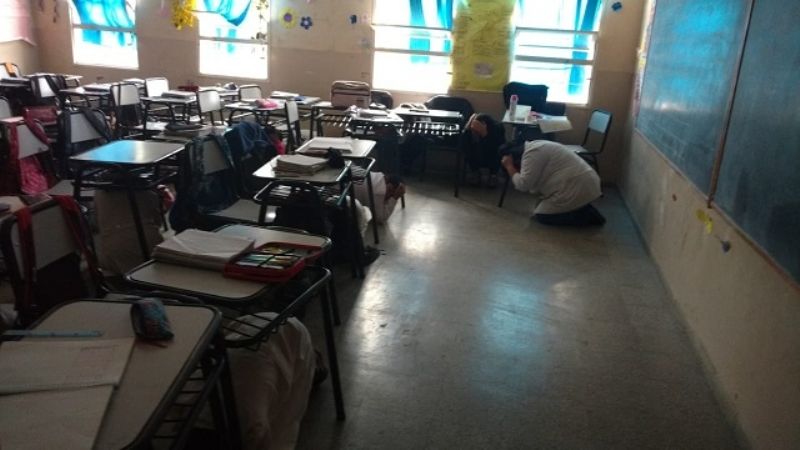 Realizaron simulacro de evacuación en escuela del norte de la Capital