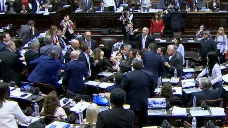 Tensión en el recinto: diputados al borde de los golpes de puño