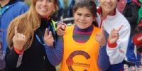 MILAGROS MONTIVEROS ganó en los 80 Mts. Sub 14 del atletismo adaptado. 