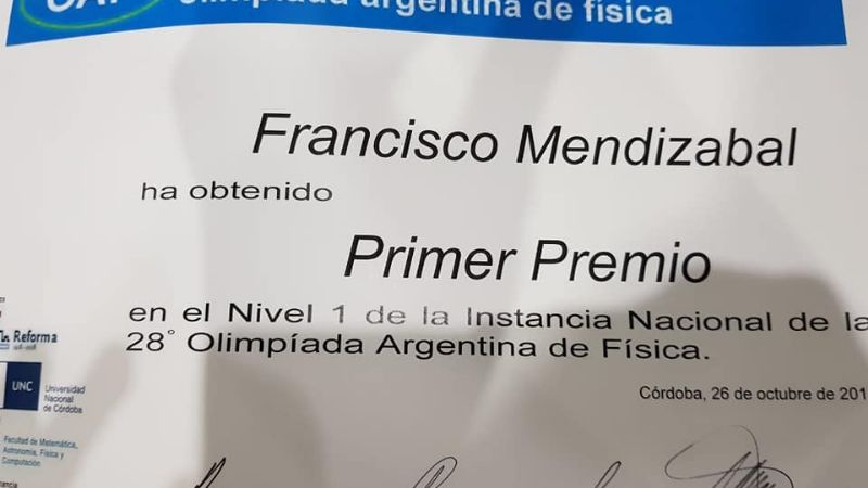 Catamarca ganó medalla de oro en Olimpiadas de Física