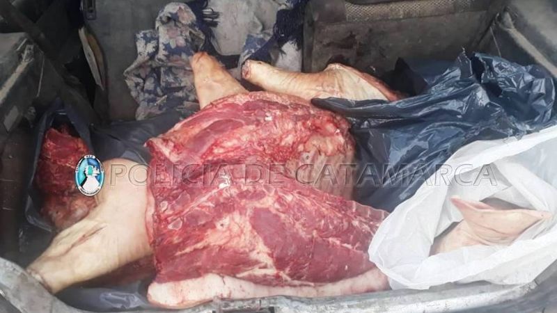 Decomisan carne de cerdo