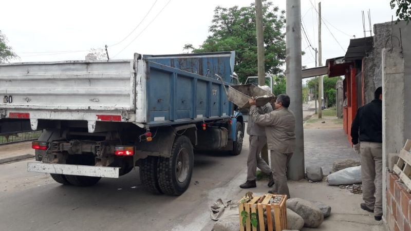 Descacharrado en barrios de la zona norte de la Capital