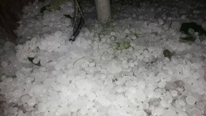 Cayó granizo en Recreo