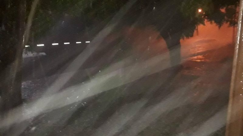 Cayó granizo en Recreo