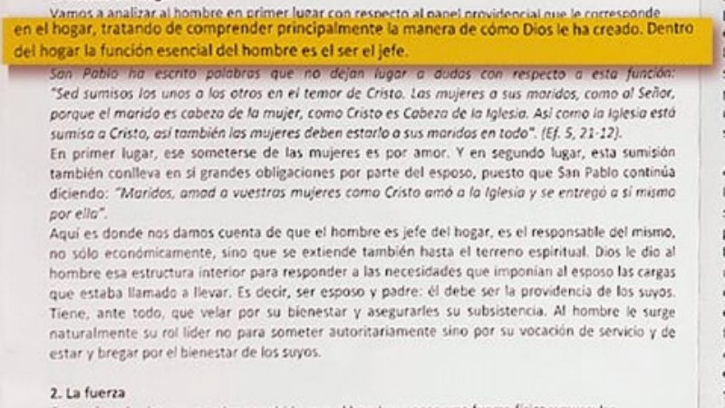 Escándalo en escuelas de Córdoba por un texto que justifica la violencia machista