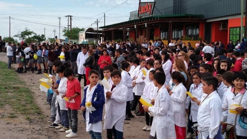 En Recreo fue multitudinario el recibimiento de las Reliquias