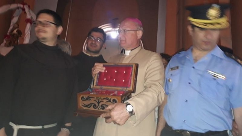 Las mejores fotos de la llegada de las reliquias de Esquiú a su tierra