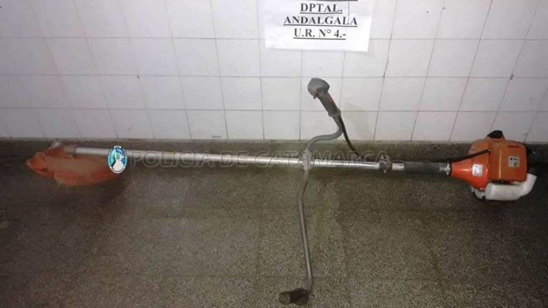 Recuperan una motoguadaña robada en Andalgalá