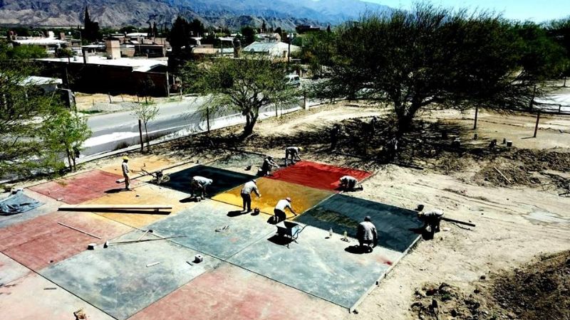 Sánchez supervisó el avance de obras en Santa María