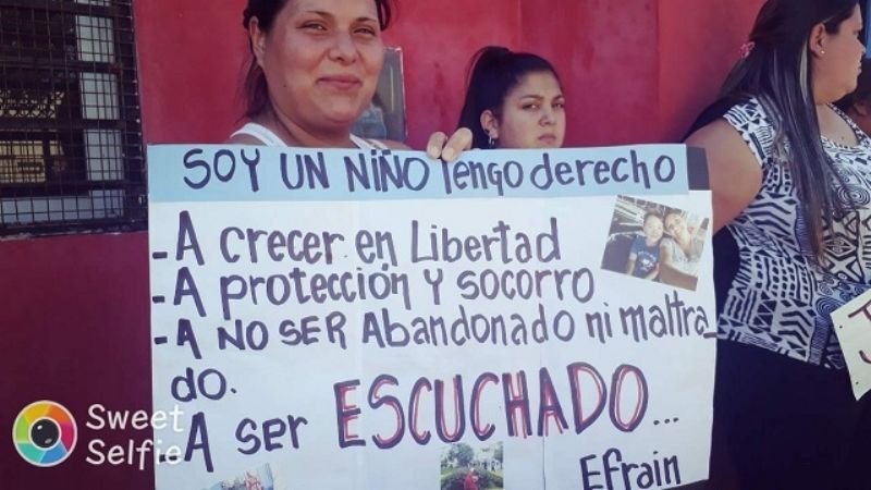 Madre desesperada reclama por la tenencia de su hijo