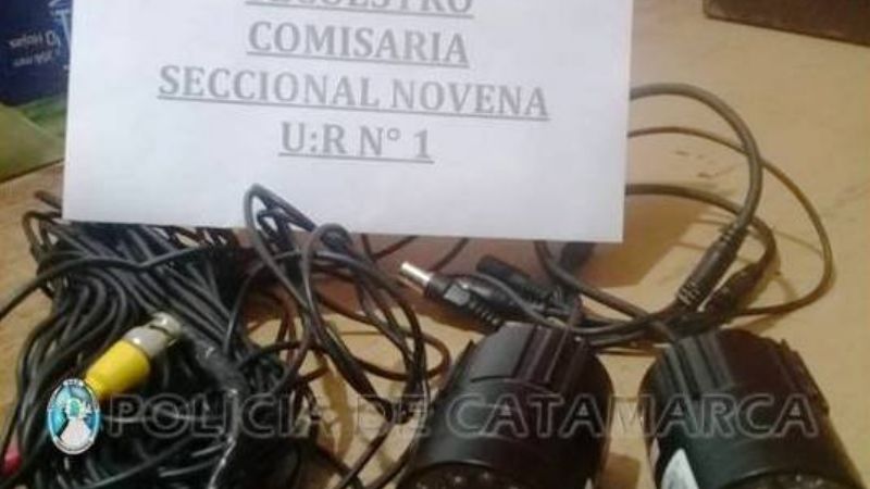 Recuperan cámaras de seguridad robadas