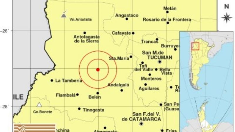 Temblor de 3.8 cerca de Belén