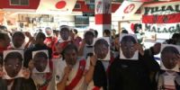 MÁSCARAS del “Muñeco” Gallardo utilizadas por hinchas de River.