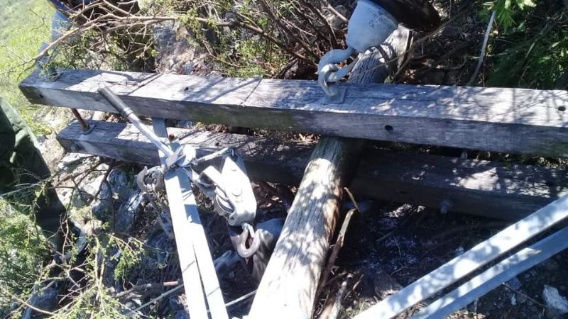 Intenso trabajo de operarios de la EC SAPEM en el cerro Ancasti