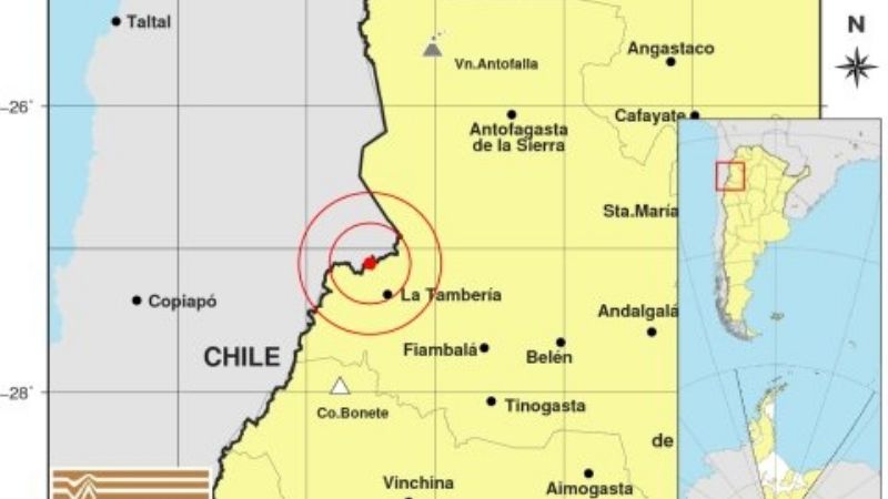 Temblor en el límite con Chile
