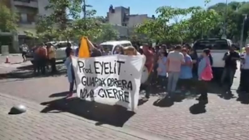 Manifestación de desocupados de Tileye y Agricultura Familiar