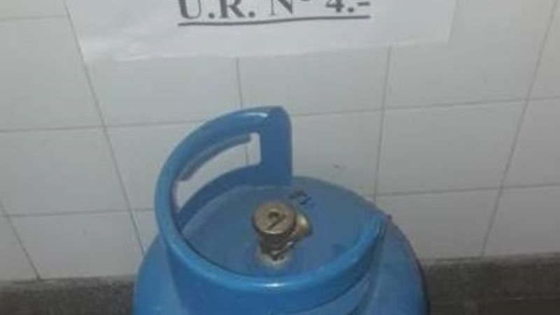 Secuestran una garrafa de gas