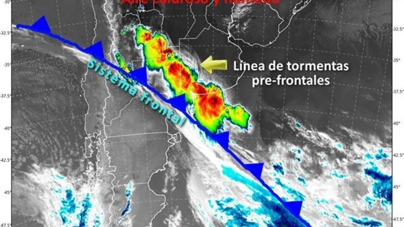 El frente frío llegará con fuertes ráfagas de viento