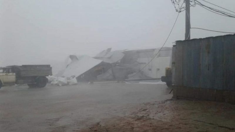 Fuerte temporal en Lucio V. Mansilla