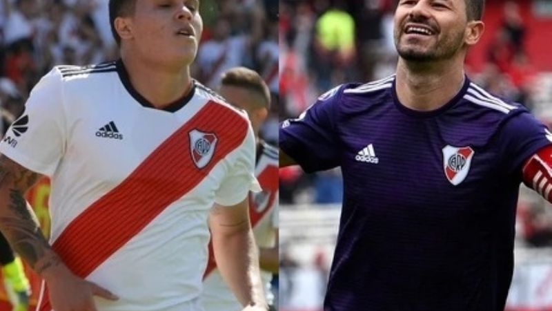 Gallardo probó con Quintero y Mora en River