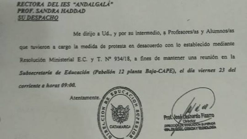 Vuelve la toma y malestar en el IES Andalgalá