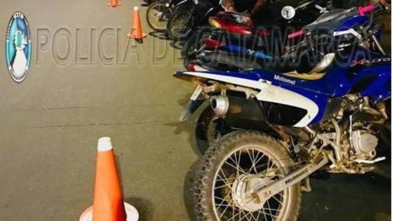 Retienen 47 motos en controles en Capital y Valle Viejo