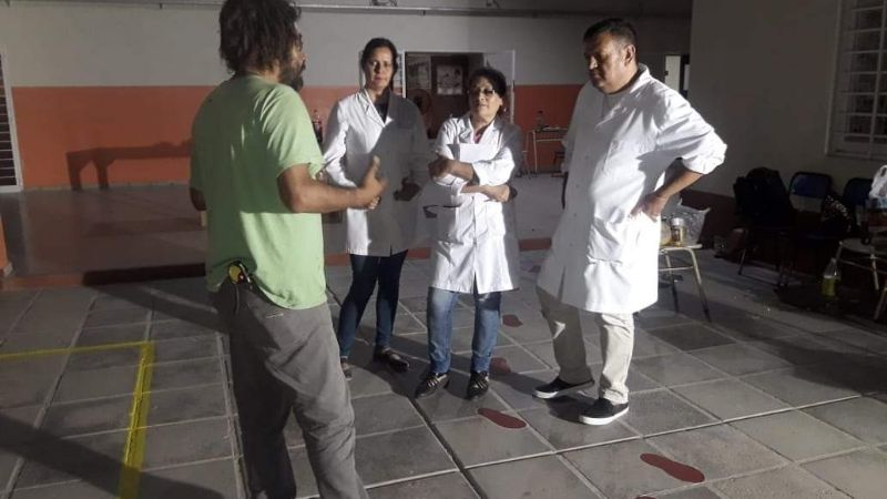 Pintaron juegos en patio didáctico de la Escuela N°197