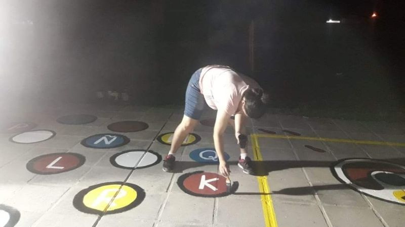 Pintaron juegos en patio didáctico de la Escuela N°197