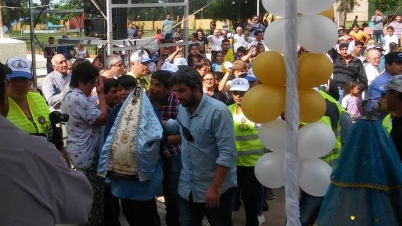 Pobladores de Tapso y localidades vecinas vivieron con emoción la visita de la Virgen