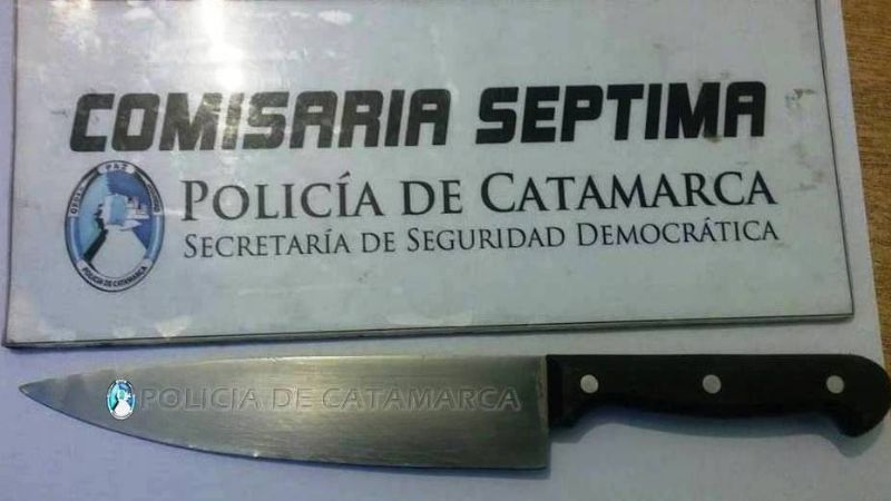 Arrestan a un joven y secuestran un arma blanca