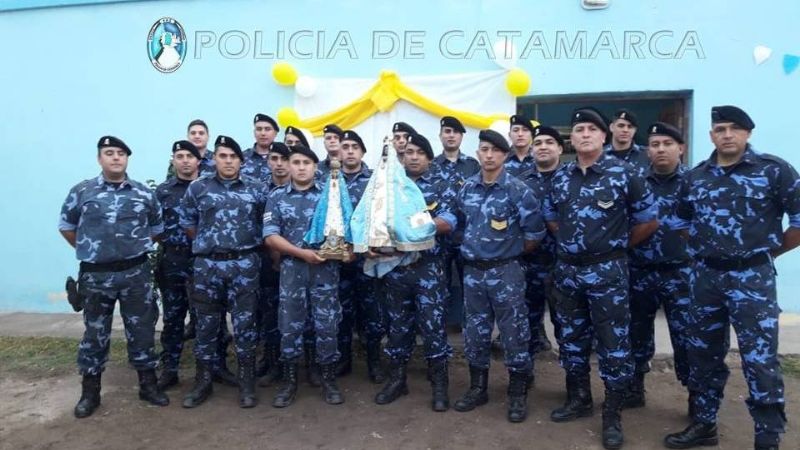 Continúa la visita de la Virgen del Valle a dependencias policiales