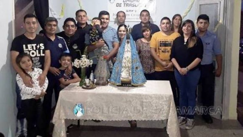 Continúa la visita de la Virgen del Valle a dependencias policiales