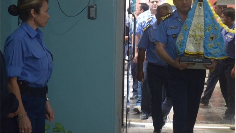 La Virgen del Valle visitó la Jefatura de Policía