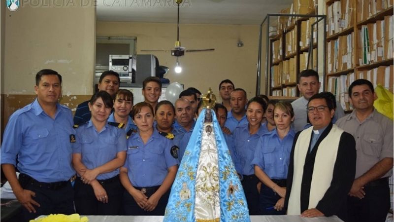 La Virgen del Valle visitó la Jefatura de Policía
