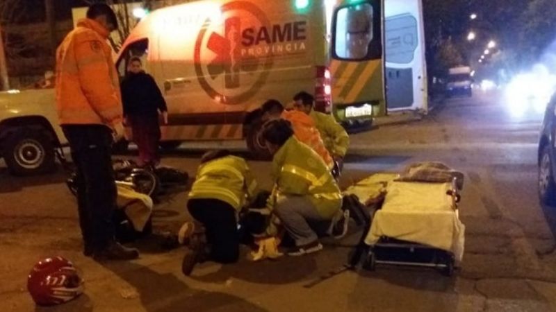 El SAME atendió a un motociclista lesionado en un choque