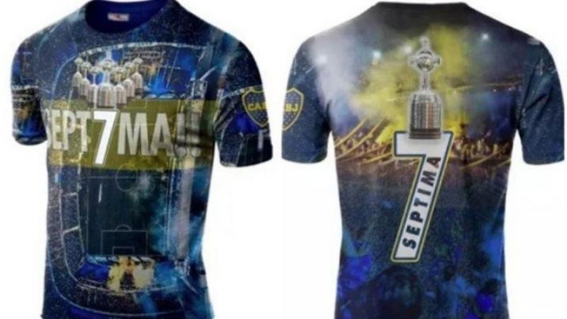 Ya se vende la remera de Boca con la séptima Libertadores