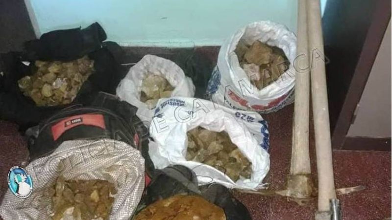Secuestran 120 Kg. de rodocrosita en Andalgalá: Hay cinco detenidos