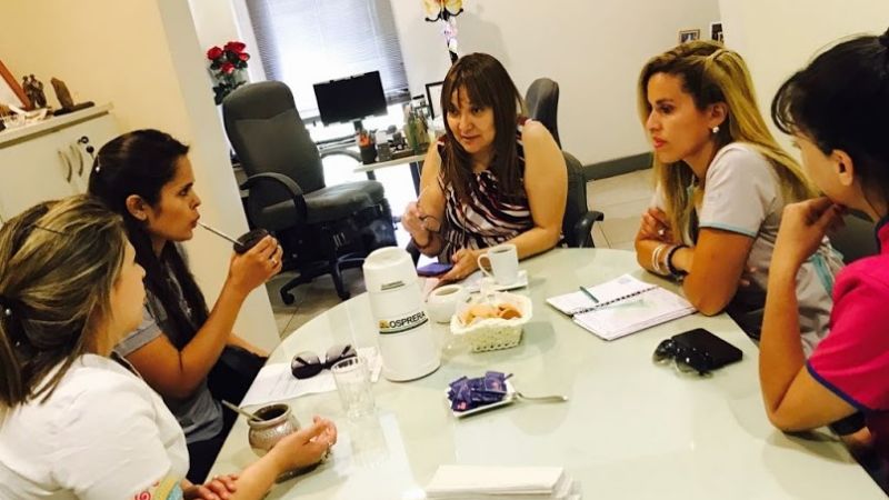 Reunión con integrantes de "Corazones Azules"