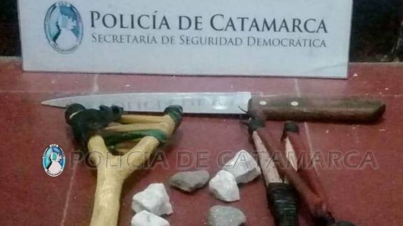 Tres menores tenían cuchillo, gomeras y piedras en los festejos de River