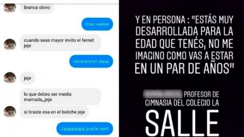 Una joven escrachó a un profesor que la acosó cuando tenía 14 años