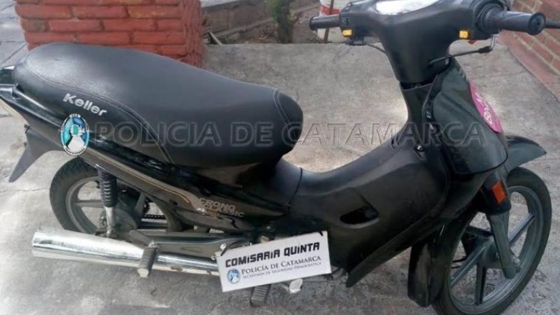Secuestran una moto abandondada