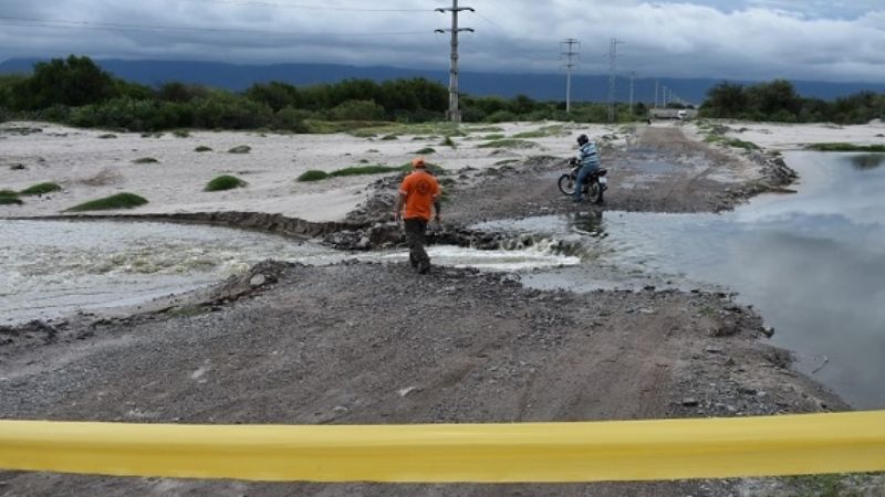 Terraplén afectado por la lluvia